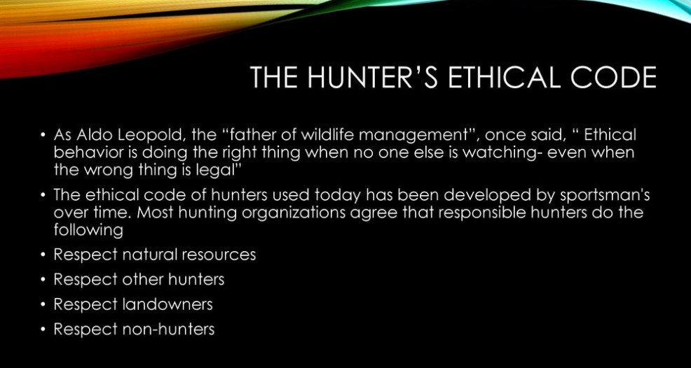 Ethical Code of Hunter